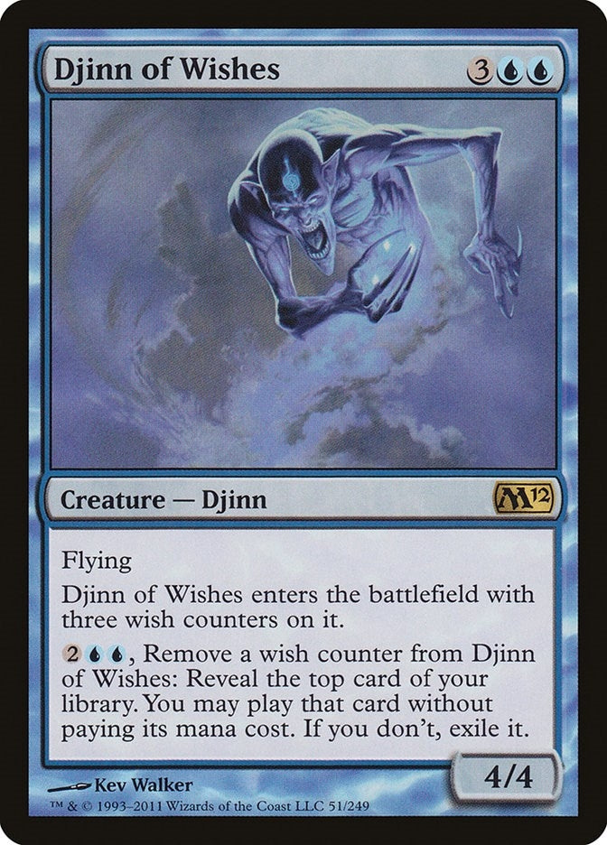 Image for Djinn of Wishes (51) [Magic 2012 (M12)] - Magic: The Gathering