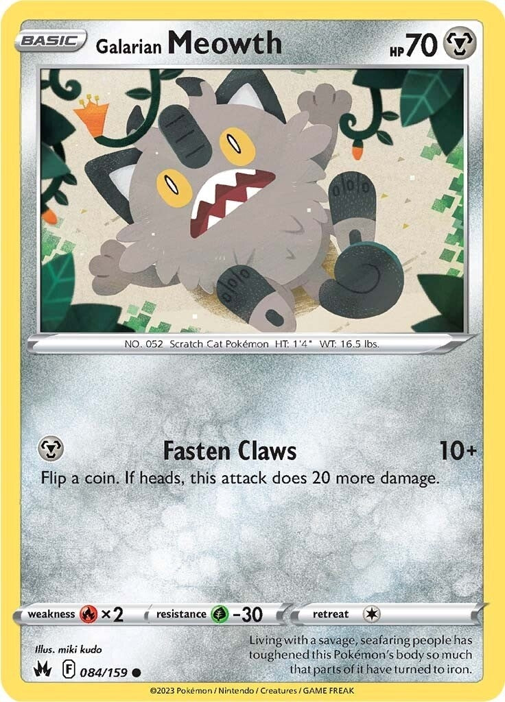 Image for Galarian Meowth (084/159) [Crown Zenith] - Pokemon