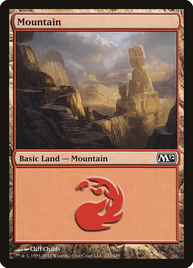 Image for Mountain (242) (242) [Magic 2012 (M12)] - Magic: The Gathering