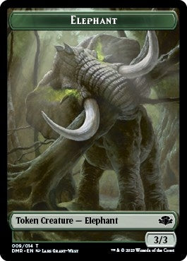 Image for Elephant // Cat (003) Double-Sided Token (9 // 3) [Dominaria Remastered] - Magic: The Gathering