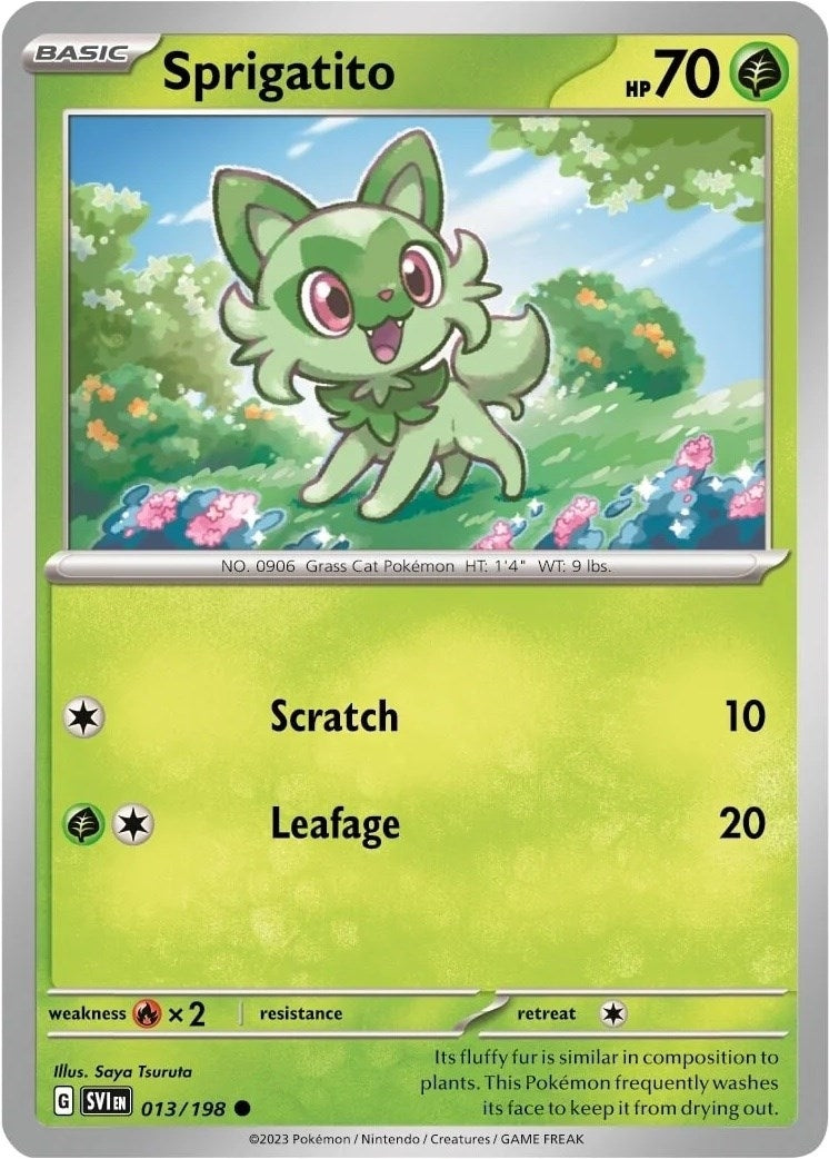 Sprigatito - 013/198 (Mirage Holo) (013/198) [Miscellaneous Cards & Products]
