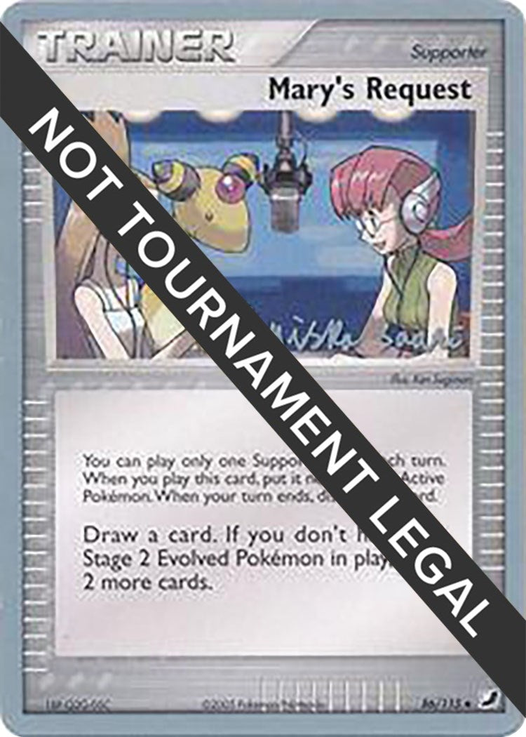 Image for Mary's Request - 2006 (Miska Saari) (86/115) [World Championship Decks] - Pokemon