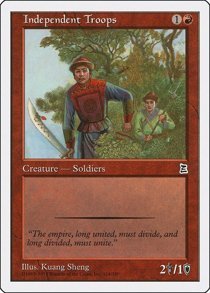 Image for Independent Troops (114) [Portal Three Kingdoms] - Magic: The Gathering