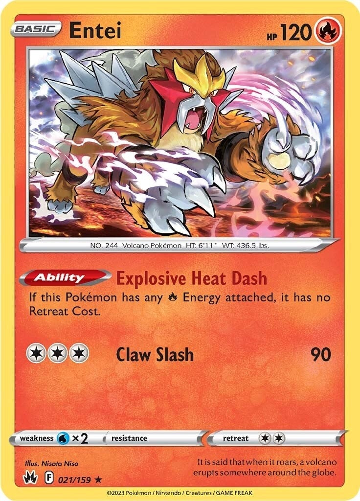 Image for Entei (021/159) [Crown Zenith] - Pokemon