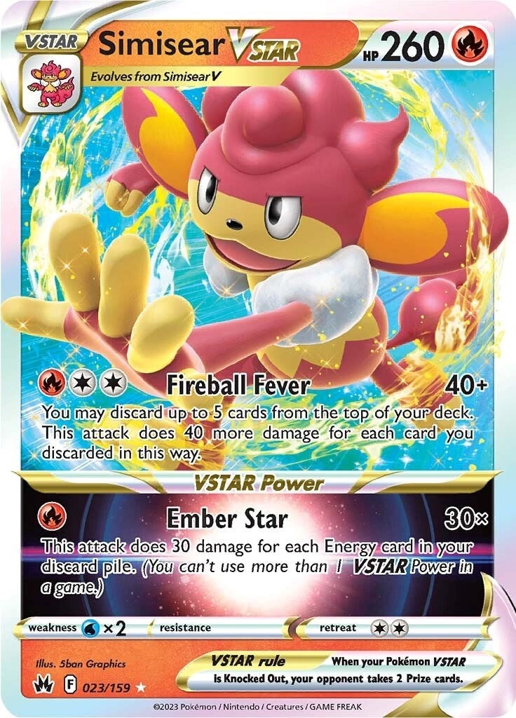 Image for Simisear VSTAR (023/159) [Crown Zenith] - Pokemon