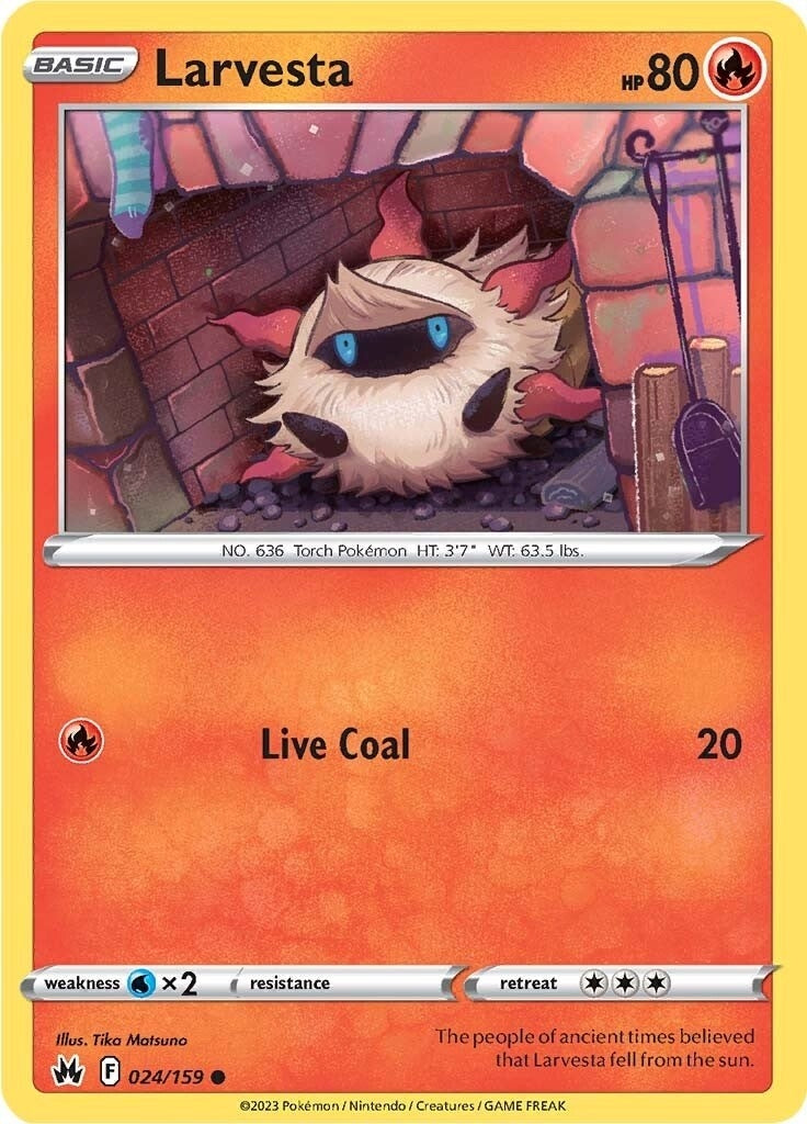 Image for Larvesta (024/159) [Crown Zenith] - Pokemon