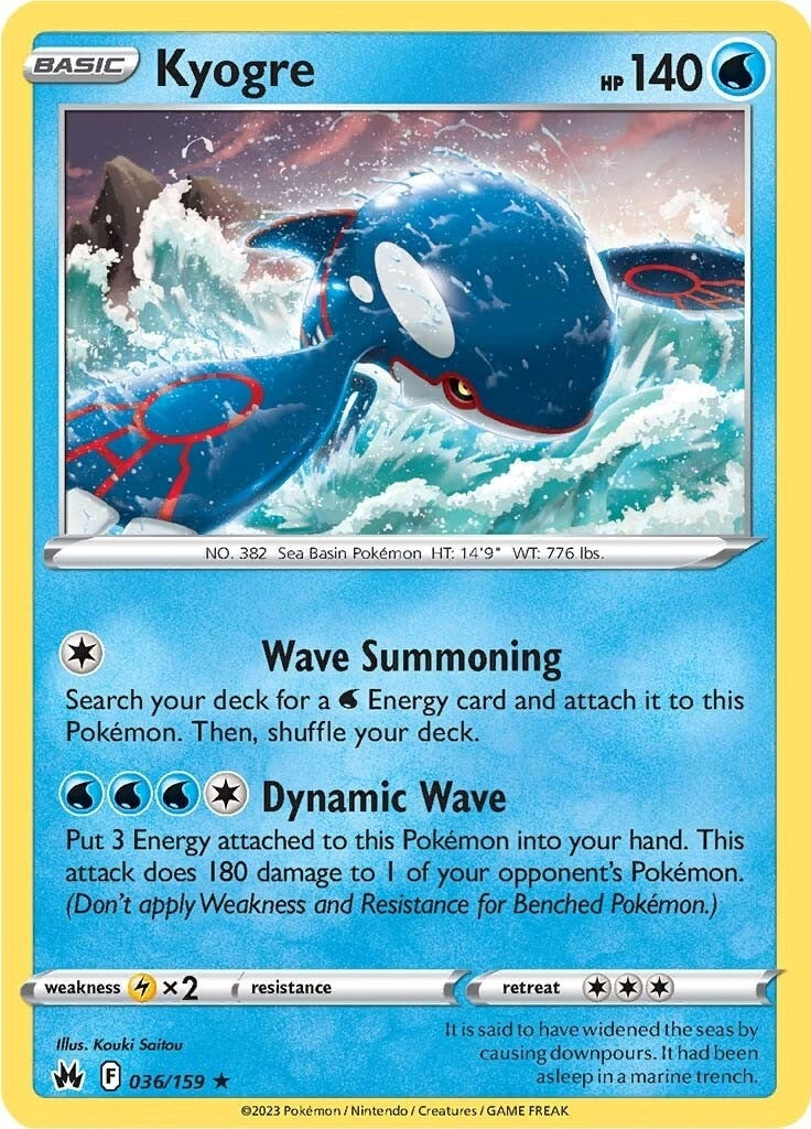 Image for Kyogre (036/159) [Crown Zenith] - Pokemon