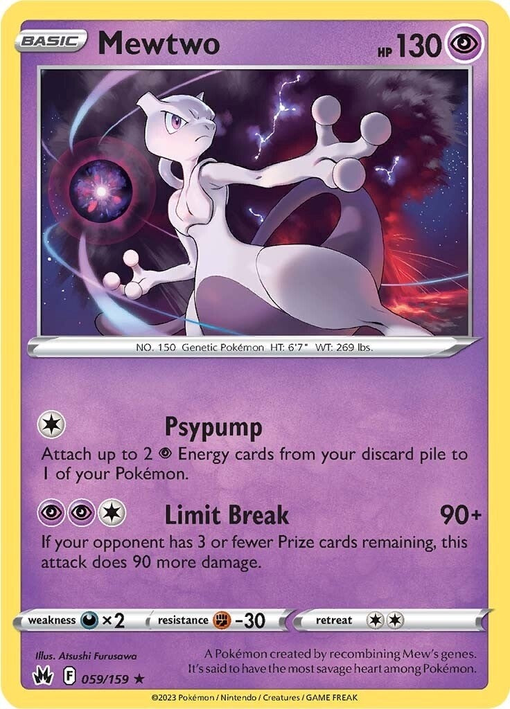Image for Mewtwo (059/159) [Crown Zenith] - Pokemon