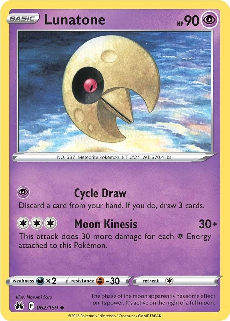 Image for Lunatone (062/159) [Crown Zenith] - Pokemon