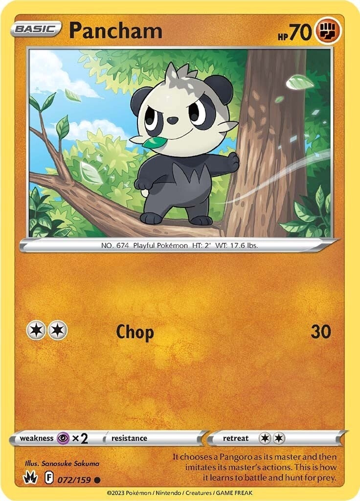 Image for Pancham (072/159) [Crown Zenith] - Pokemon