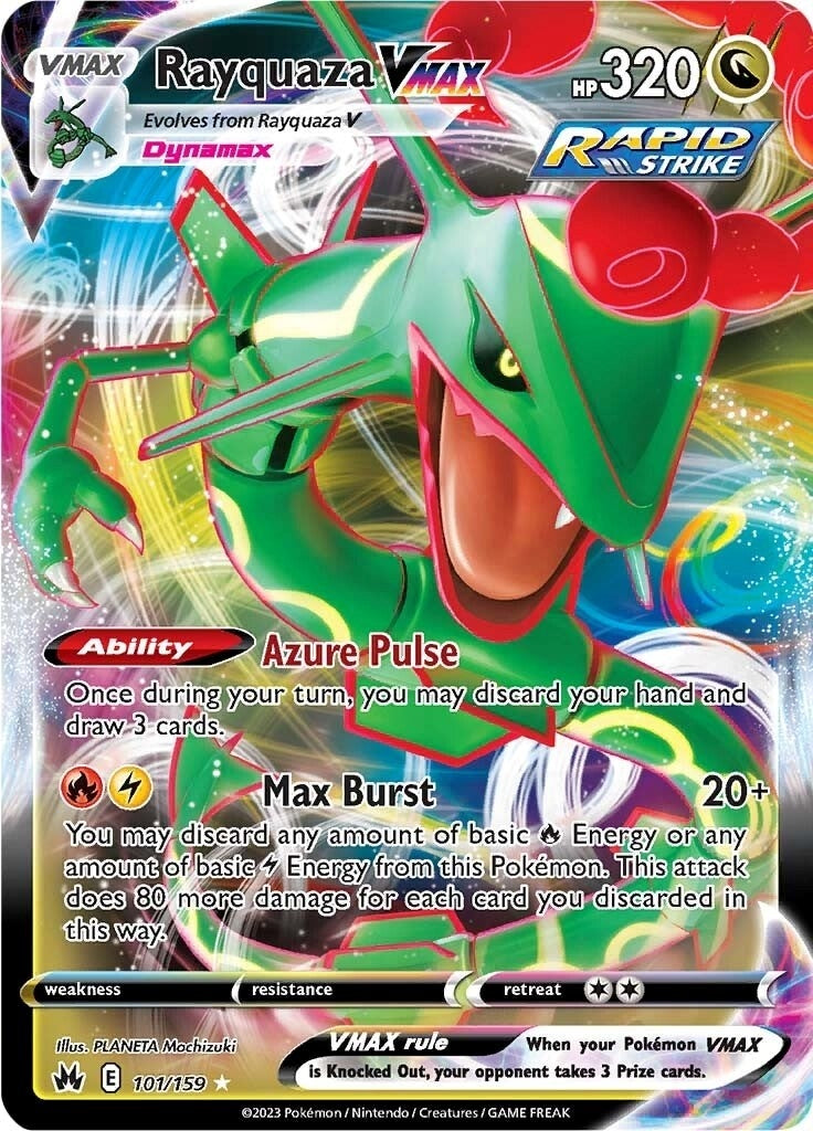 Image for Rayquaza VMAX (101) (101/159) [Crown Zenith] - Pokemon