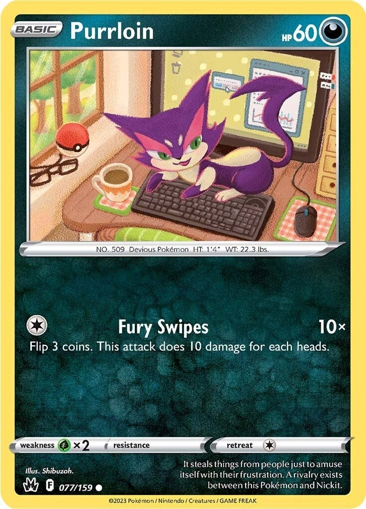 Image for Purrloin (077/159) [Crown Zenith] - Pokemon