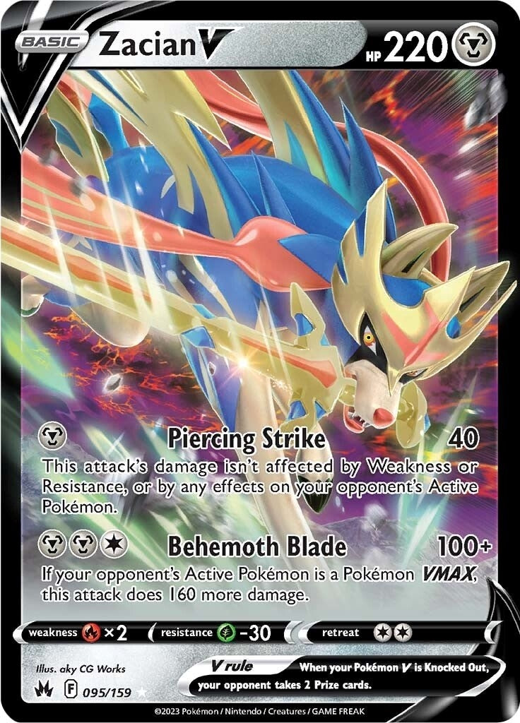 Image for Zacian V (095/159) [Crown Zenith] - Pokemon