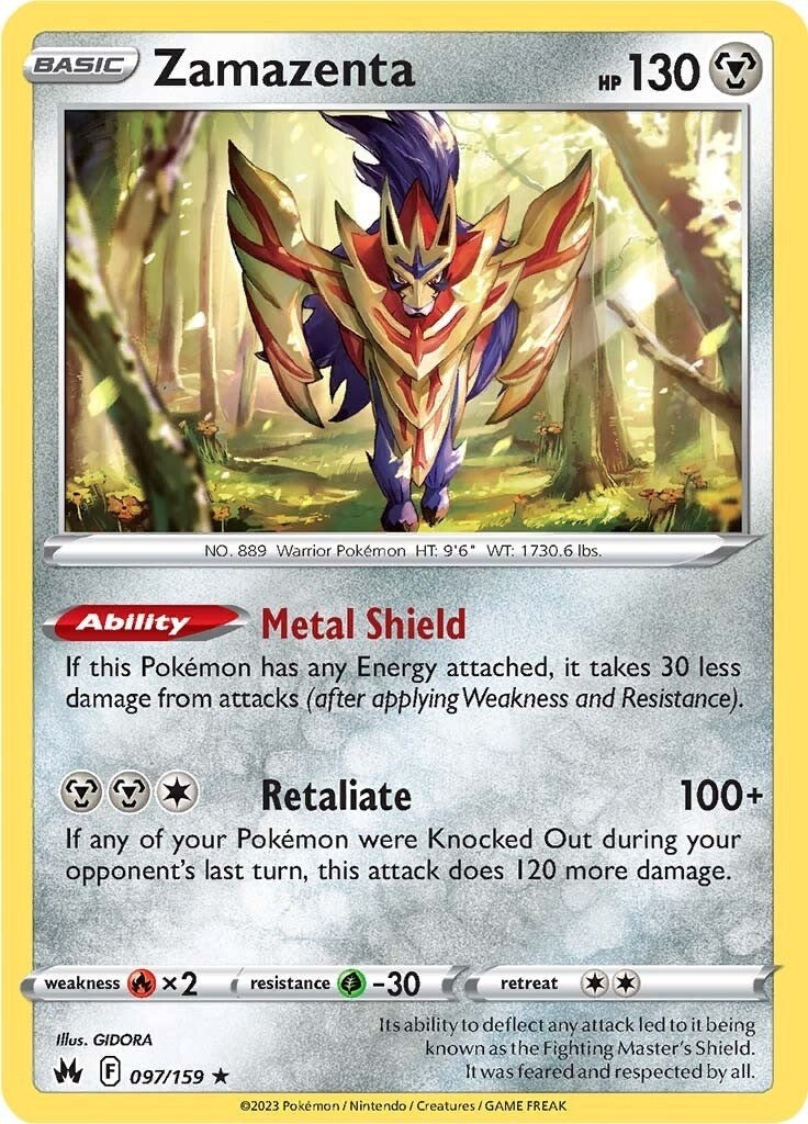 Image for Zamazenta (097/159) [Crown Zenith] - Pokemon