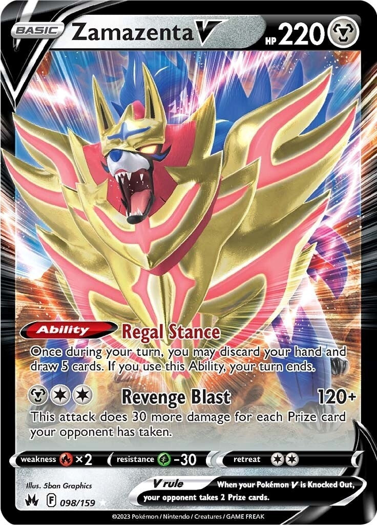 Image for Zamazenta V (098/159) [Crown Zenith] - Pokemon