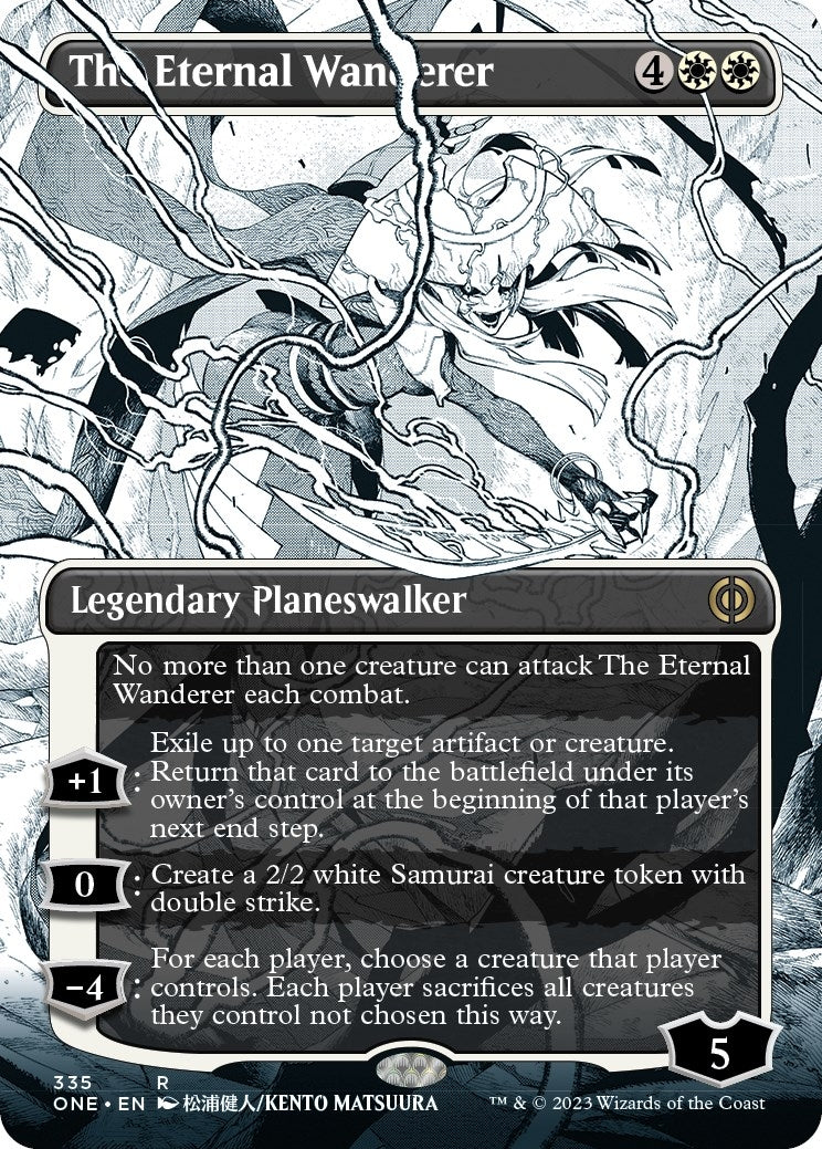 Image for The Eternal Wanderer (Borderless) (335) [Phyrexia: All Will Be One] - Magic: The Gathering