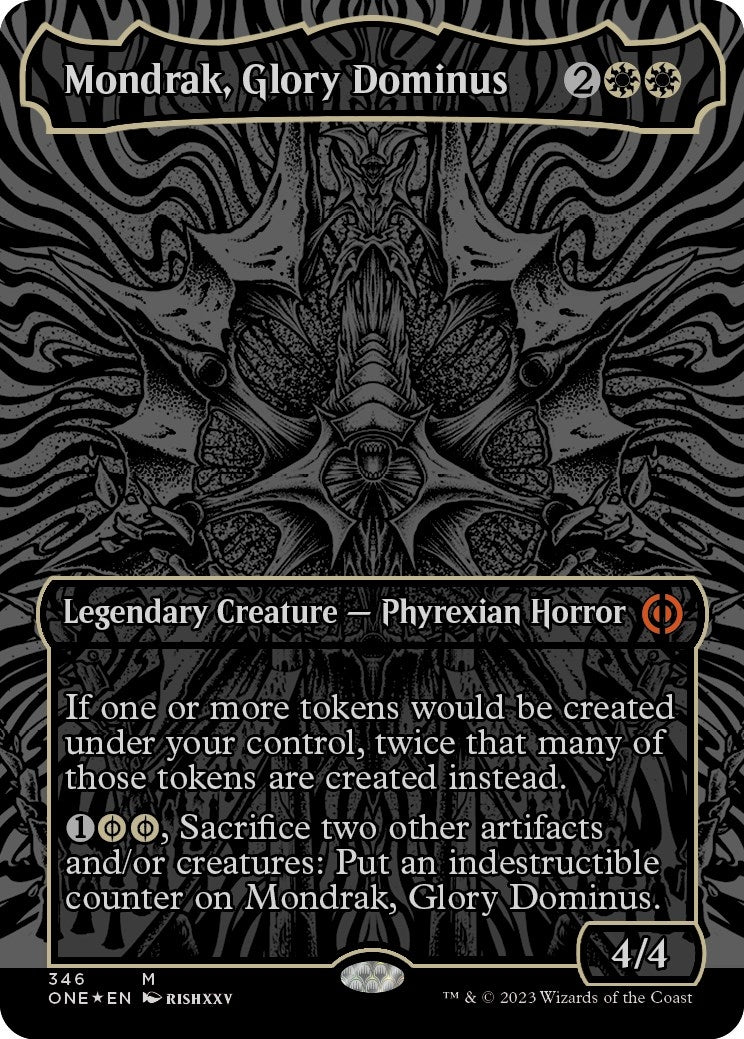 Image for Mondrak, Glory Dominus (Oil Slick Raised Foil) (346) [Phyrexia: All Will Be One] - Magic: The Gathering