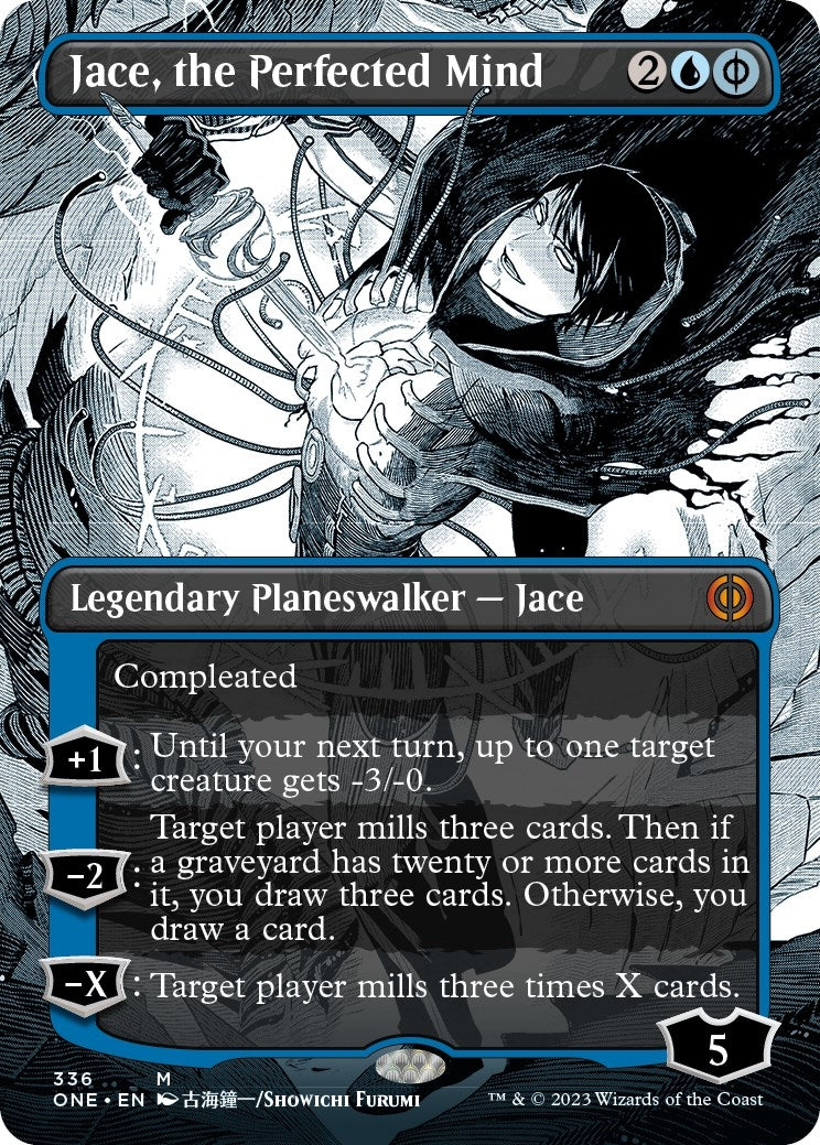 Jace, the Perfected Mind (Borderless) (336) [Phyrexia: All Will Be One]