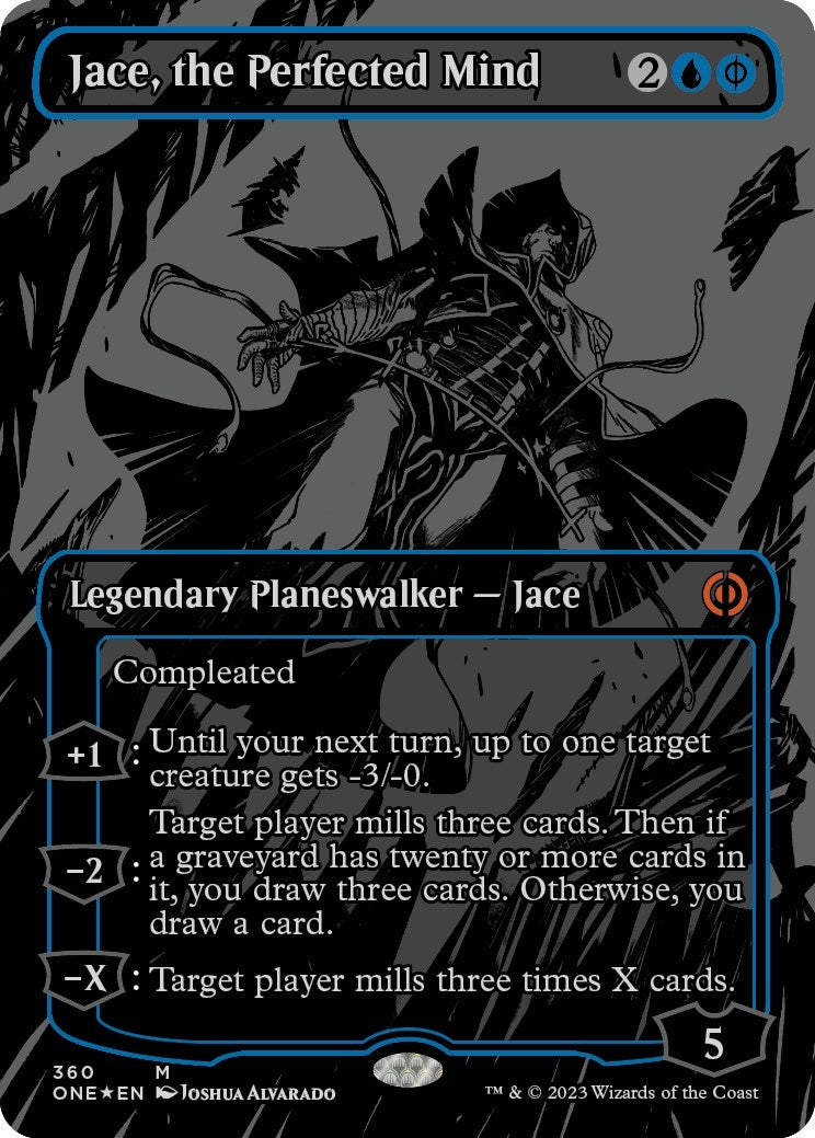 Image for Jace, the Perfected Mind (Oil Slick Raised Foil) (360) [Phyrexia: All Will Be One] - Magic: The Gathering