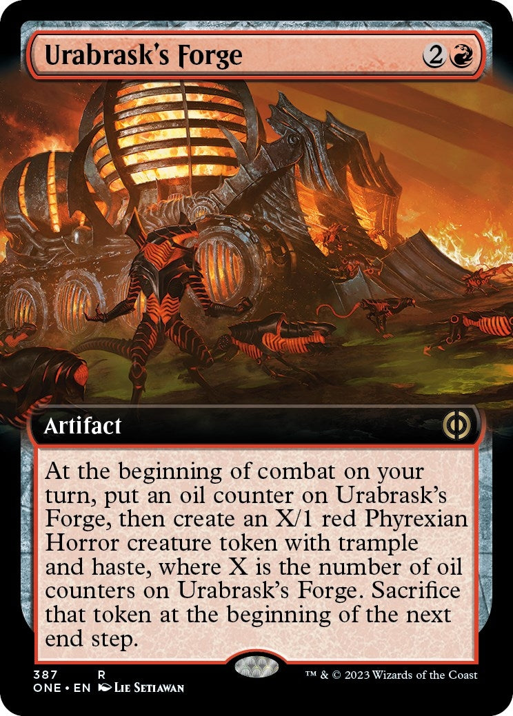 Image for Urabrask's Forge (Extended Art) (387) [Phyrexia: All Will Be One] - Magic: The Gathering