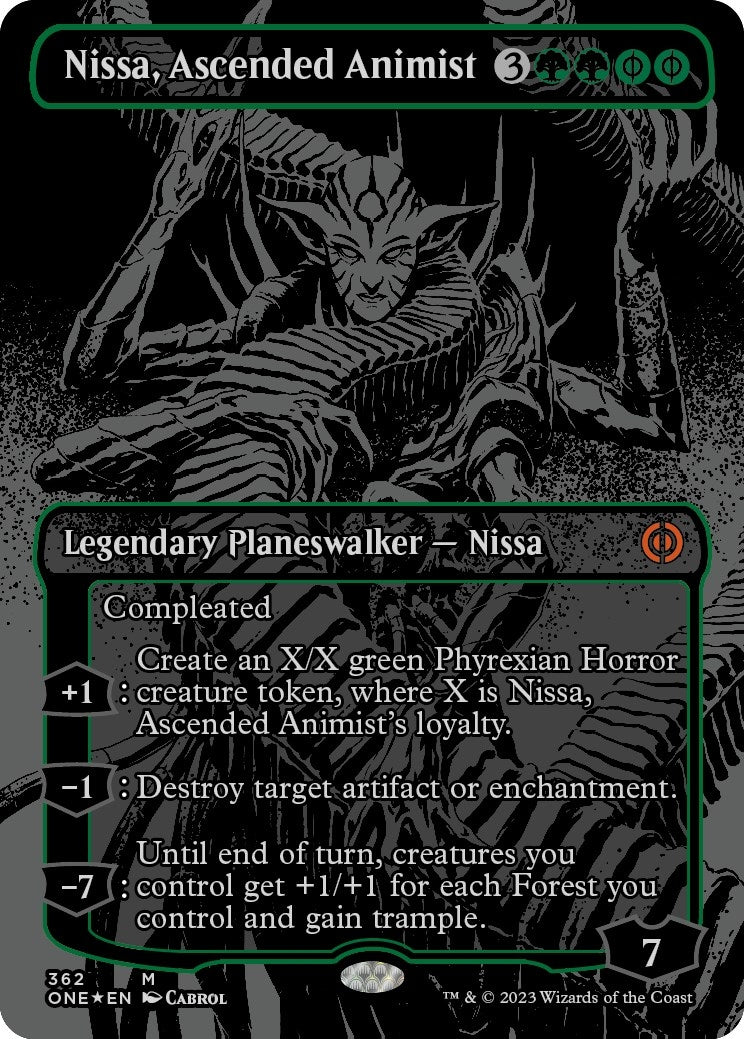 Image for Nissa, Ascended Animist (Oil Slick Raised Foil) (362) [Phyrexia: All Will Be One] - Magic: The Gathering