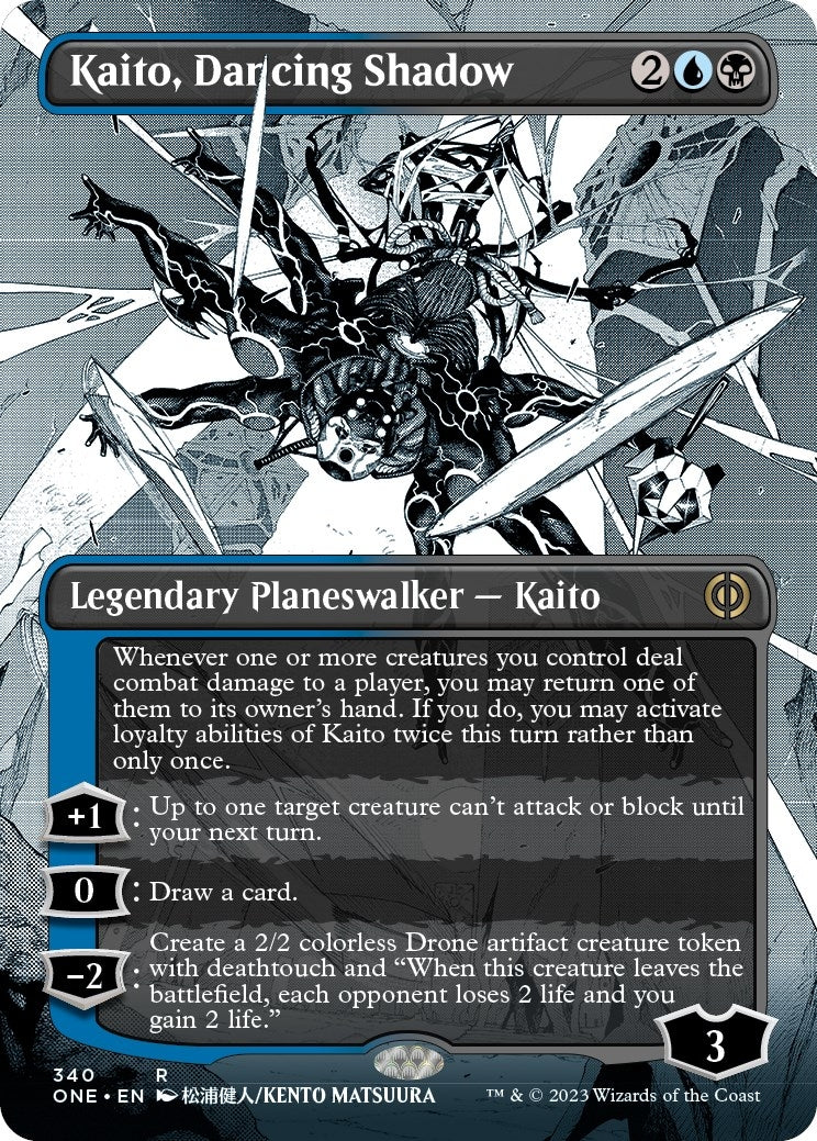 Image for Kaito, Dancing Shadow (Borderless) (340) [Phyrexia: All Will Be One] - Magic: The Gathering