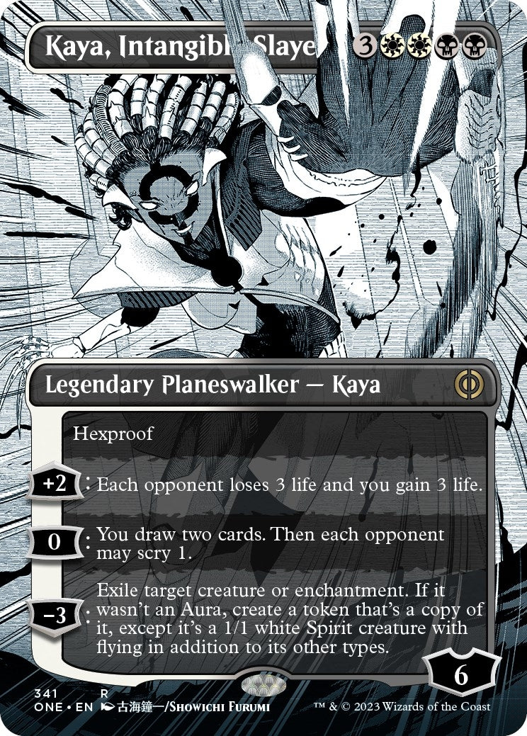Image for Kaya, Intangible Slayer (Borderless) (341) [Phyrexia: All Will Be One] - Magic: The Gathering