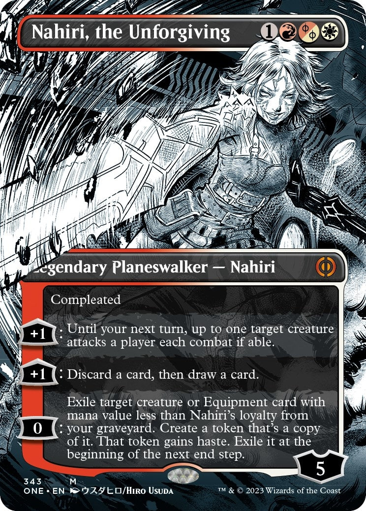 Image for Nahiri, the Unforgiving (Borderless) (343) [Phyrexia: All Will Be One] - Magic: The Gathering