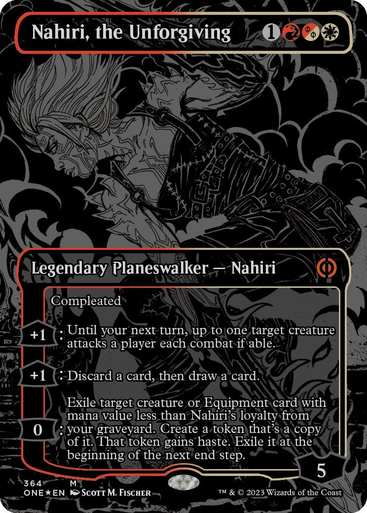 Image for Nahiri, the Unforgiving (Oil Slick Raised Foil) (364) [Phyrexia: All Will Be One] - Magic: The Gathering