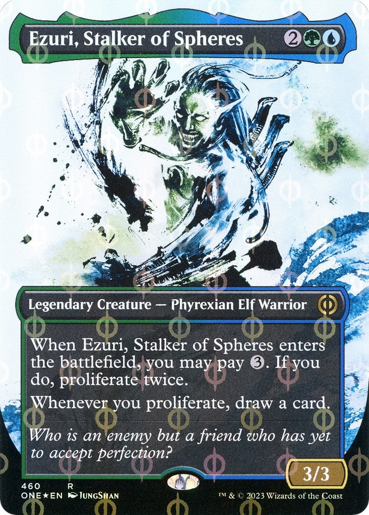 Image for Ezuri, Stalker of Spheres (Showcase) (Step-and-Compleat Foil) (460) [Phyrexia: All Will Be One] - Magic: The Gathering