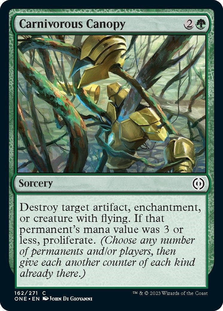 Image for Carnivorous Canopy (162) [Phyrexia: All Will Be One] - Magic: The Gathering