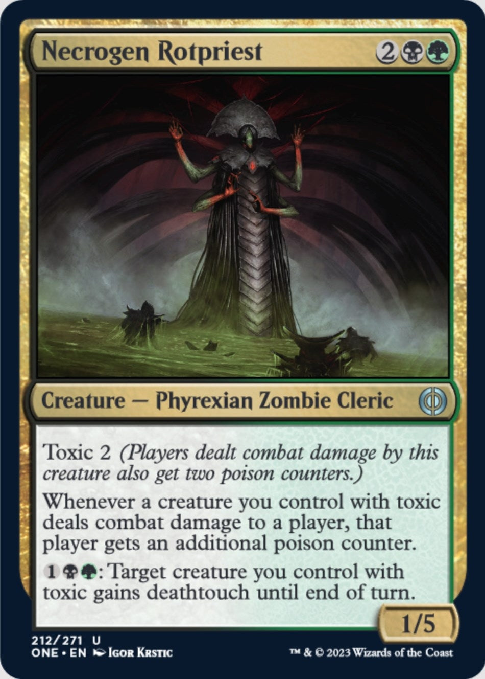 Image for Necrogen Rotpriest (212) [Phyrexia: All Will Be One] - Magic: The Gathering