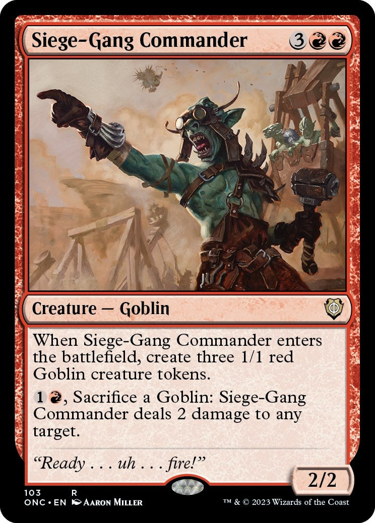 Image for Siege-Gang Commander (103) [Phyrexia: All Will Be One] - Magic: The Gathering