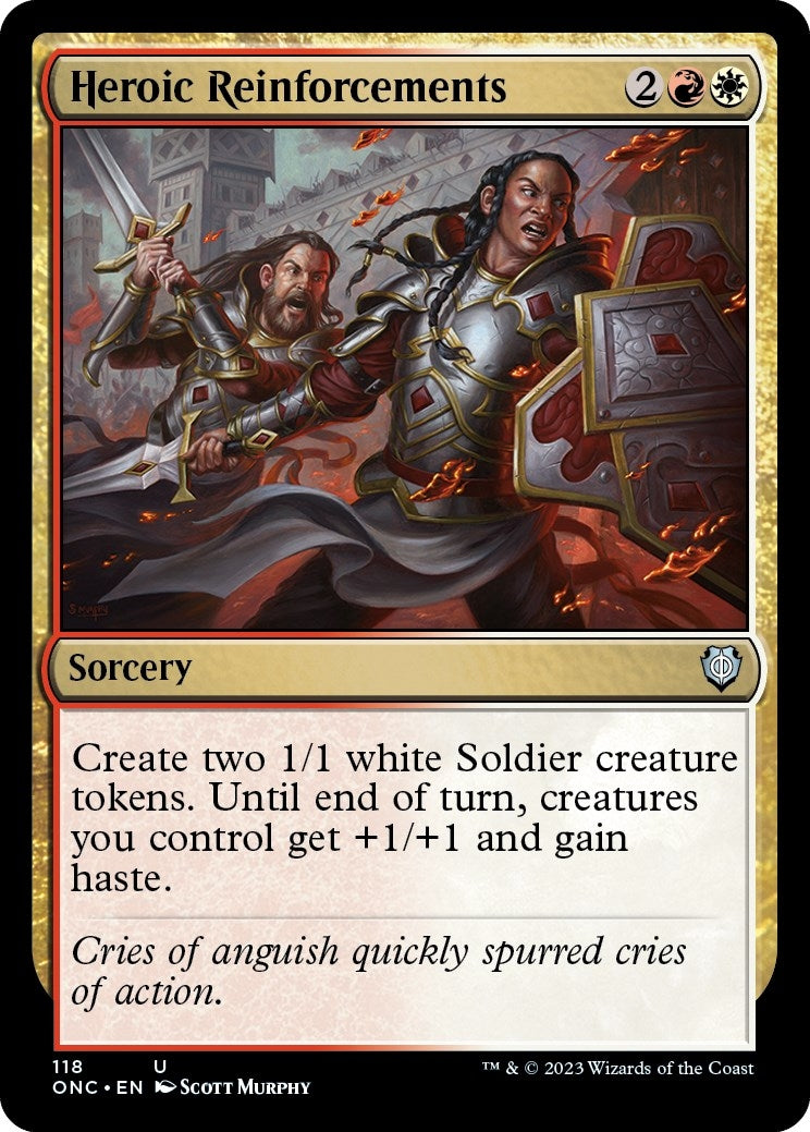 Image for Heroic Reinforcements (118) [Phyrexia: All Will Be One] - Magic: The Gathering