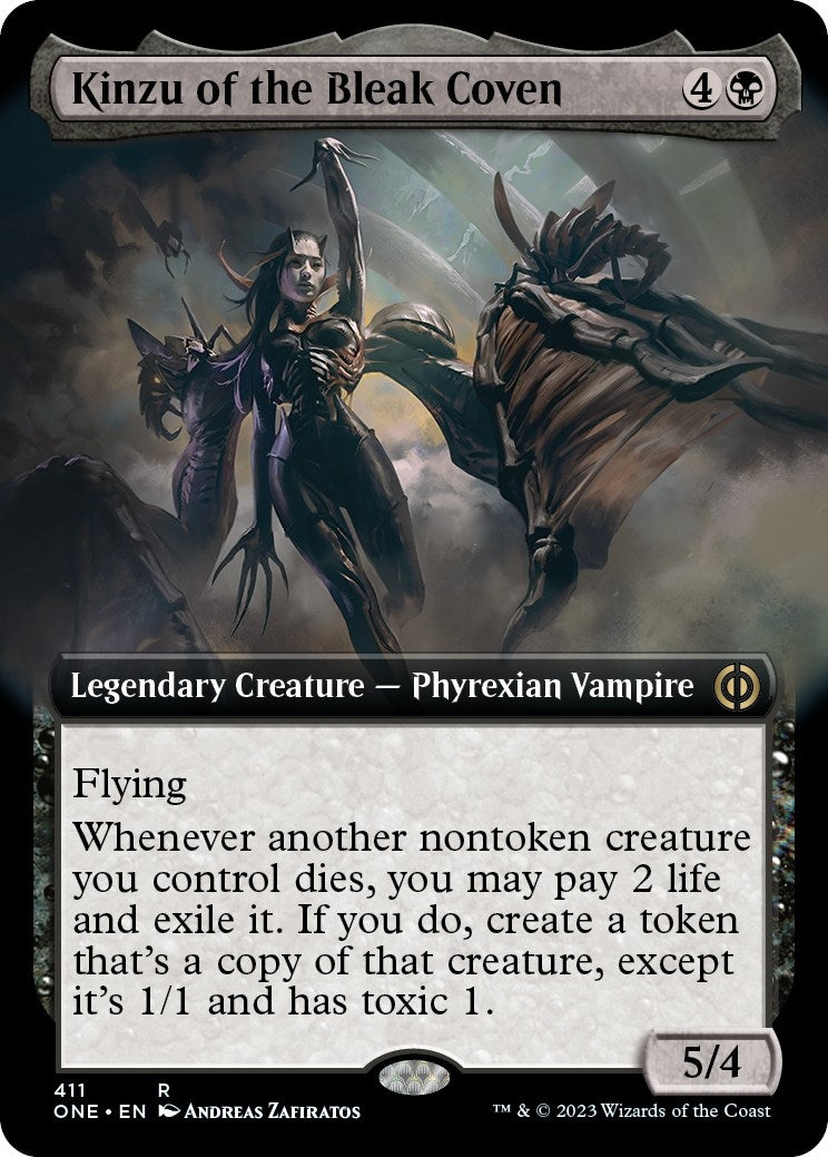 Image for Kinzu of the Bleak Coven (Extended Art) (411) [Phyrexia: All Will Be One] - Magic: The Gathering
