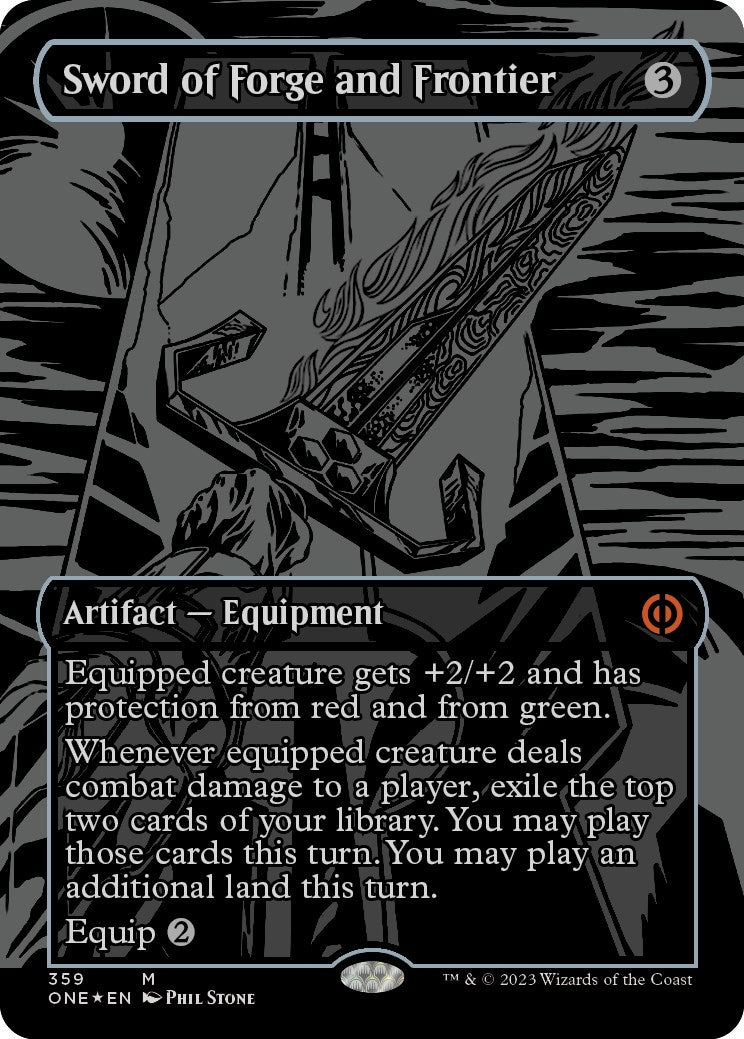 Image for Sword of Forge and Frontier (Oil Slick Raised Foil) (359) [Phyrexia: All Will Be One] - Magic: The Gathering