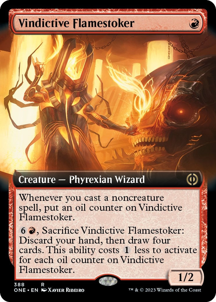 Image for Vindictive Flamestoker (Extended Art) (388) [Phyrexia: All Will Be One] - Magic: The Gathering