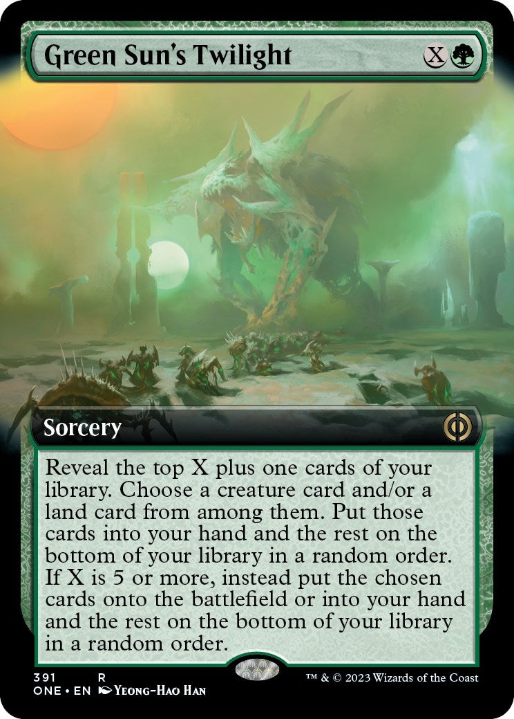 Image for Green Sun's Twilight (Extended Art) (391) [Phyrexia: All Will Be One] - Magic: The Gathering