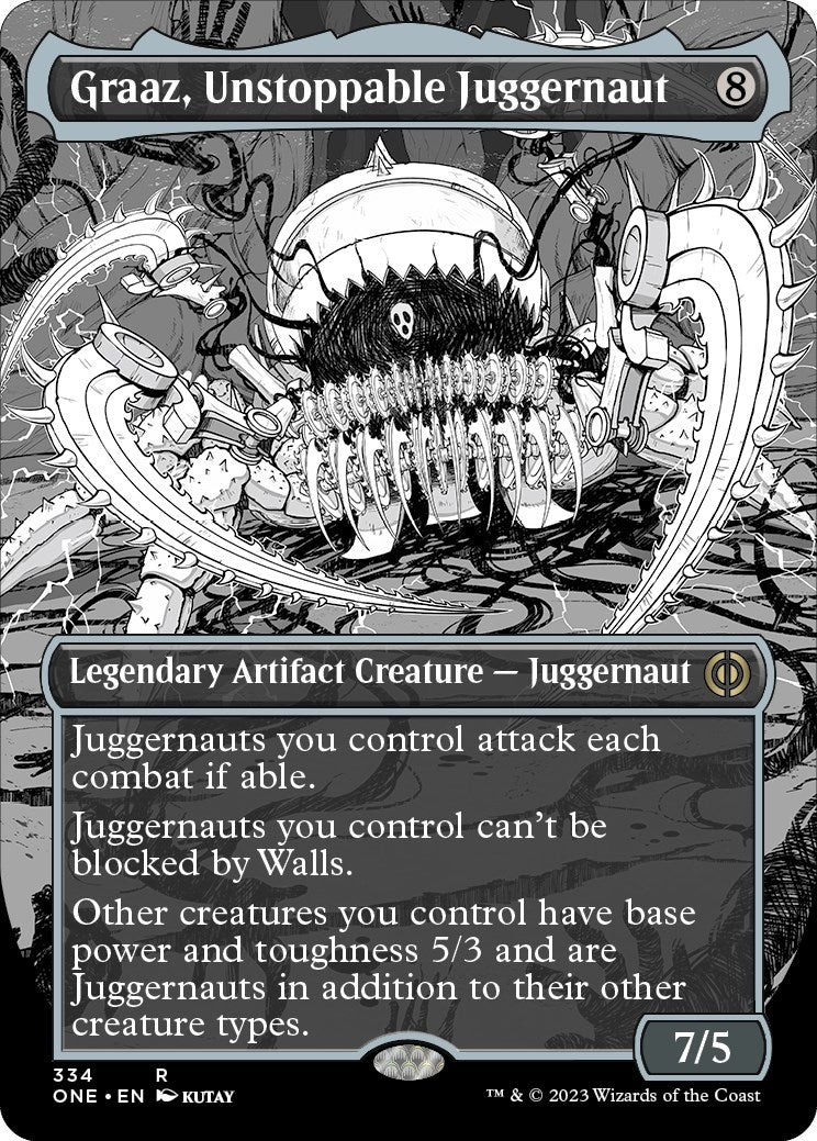 Image for Graaz, Unstoppable Juggernaut (Borderless) (334) [Phyrexia: All Will Be One] - Magic: The Gathering
