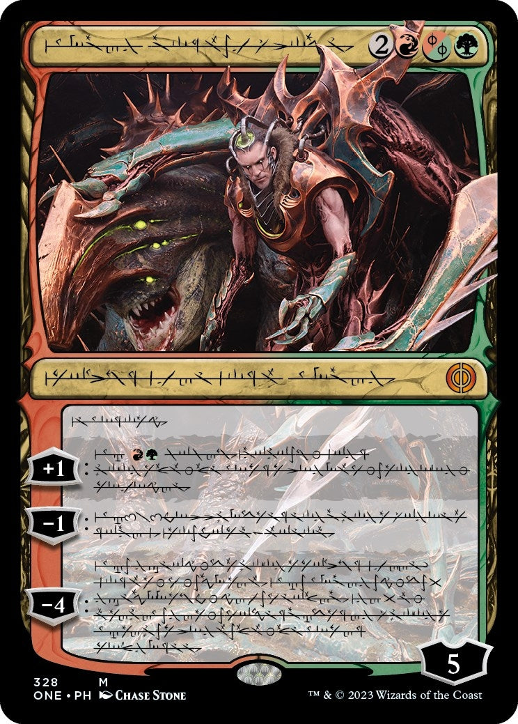 Image for Lukka, Bound to Ruin (Phyrexian) (328) [Phyrexia: All Will Be One] - Magic: The Gathering