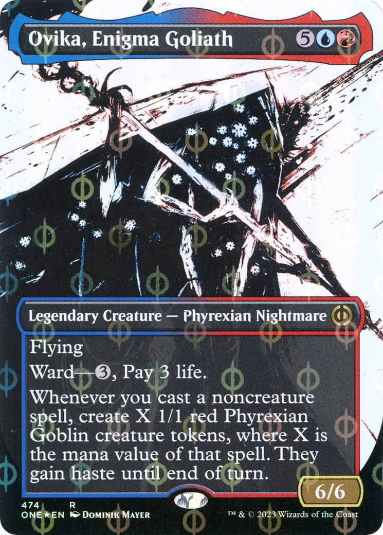 Image for Ovika, Enigma Goliath (Showcase) (Step-and-Compleat Foil) (474) [Phyrexia: All Will Be One] - Magic: The Gathering