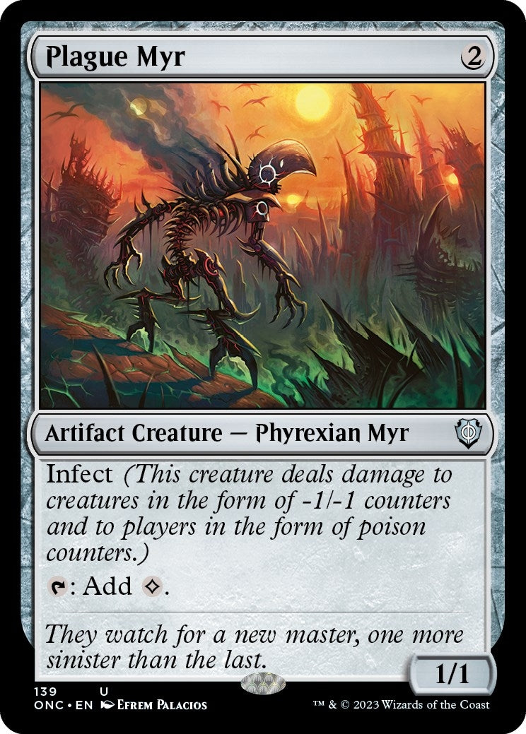 Image for Plague Myr (139) [Phyrexia: All Will Be One] - Magic: The Gathering