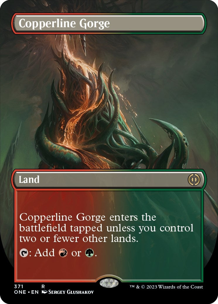 Image for Copperline Gorge (Borderless) (371) [Phyrexia: All Will Be One] - Magic: The Gathering