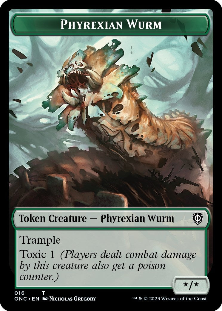 Image for Phyrexian Wurm // Phyrexian Insect Double-Sided Token (16 // 15) [Phyrexia: All Will Be One] - Magic: The Gathering