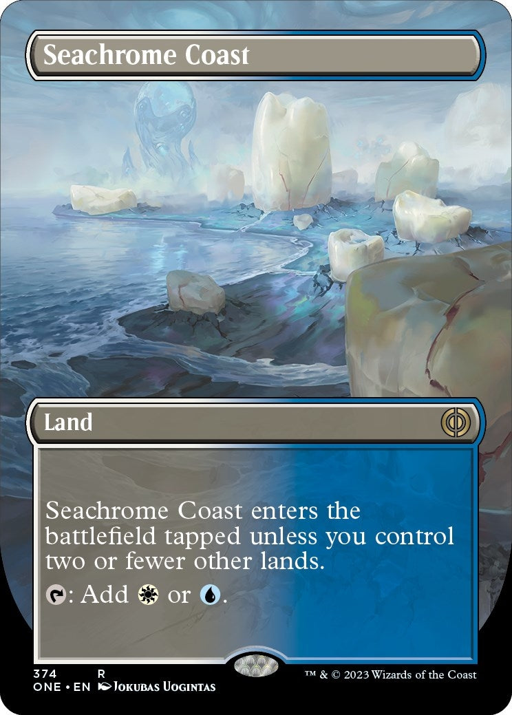 Image for Seachrome Coast (Borderless) (374) [Phyrexia: All Will Be One] - Magic: The Gathering