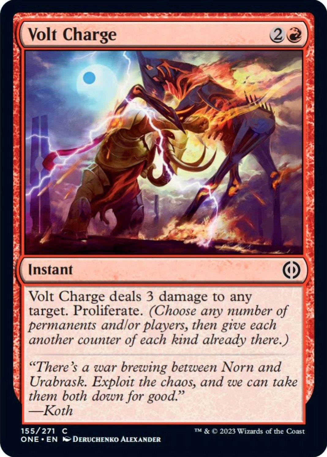 Image for Volt Charge (155) [Phyrexia: All Will Be One] - Magic: The Gathering