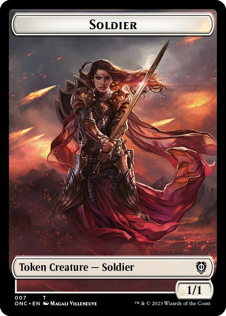 Image for Soldier (007) // Angel (002) Double-Sided Token (7 // 2) [Phyrexia: All Will Be One] - Magic: The Gathering