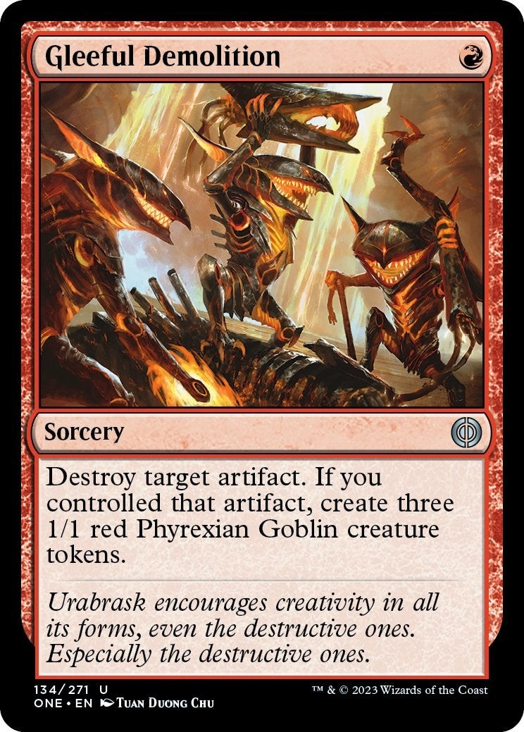Image for Gleeful Demolition (134) [Phyrexia: All Will Be One] - Magic: The Gathering