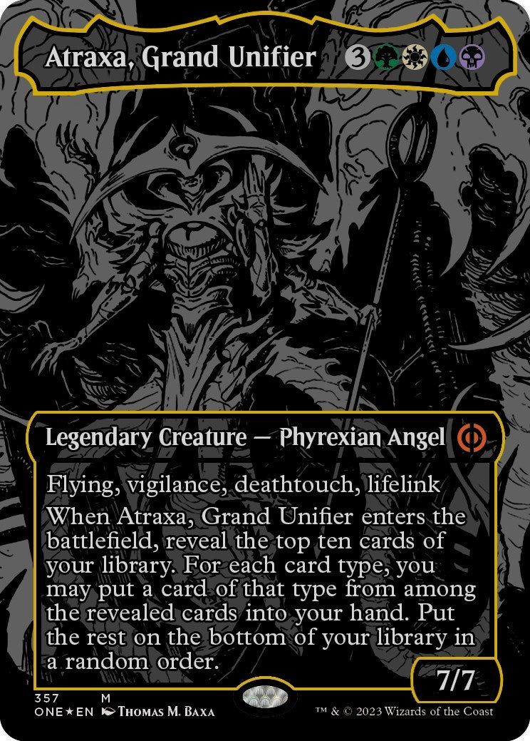 Image for Atraxa, Grand Unifier (Oil Slick Raised Foil) (357) [Phyrexia: All Will Be One] - Magic: The Gathering
