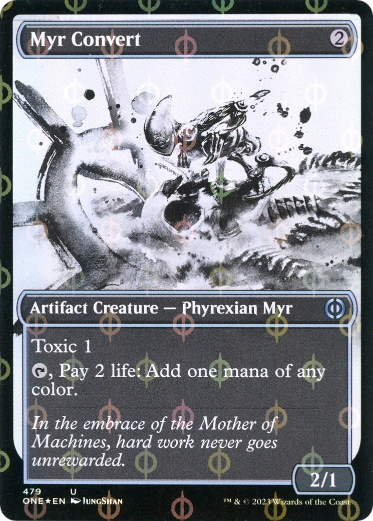 Image for Myr Convert (Showcase) (Step-and-Compleat Foil) (479) [Phyrexia: All Will Be One] - Magic: The Gathering